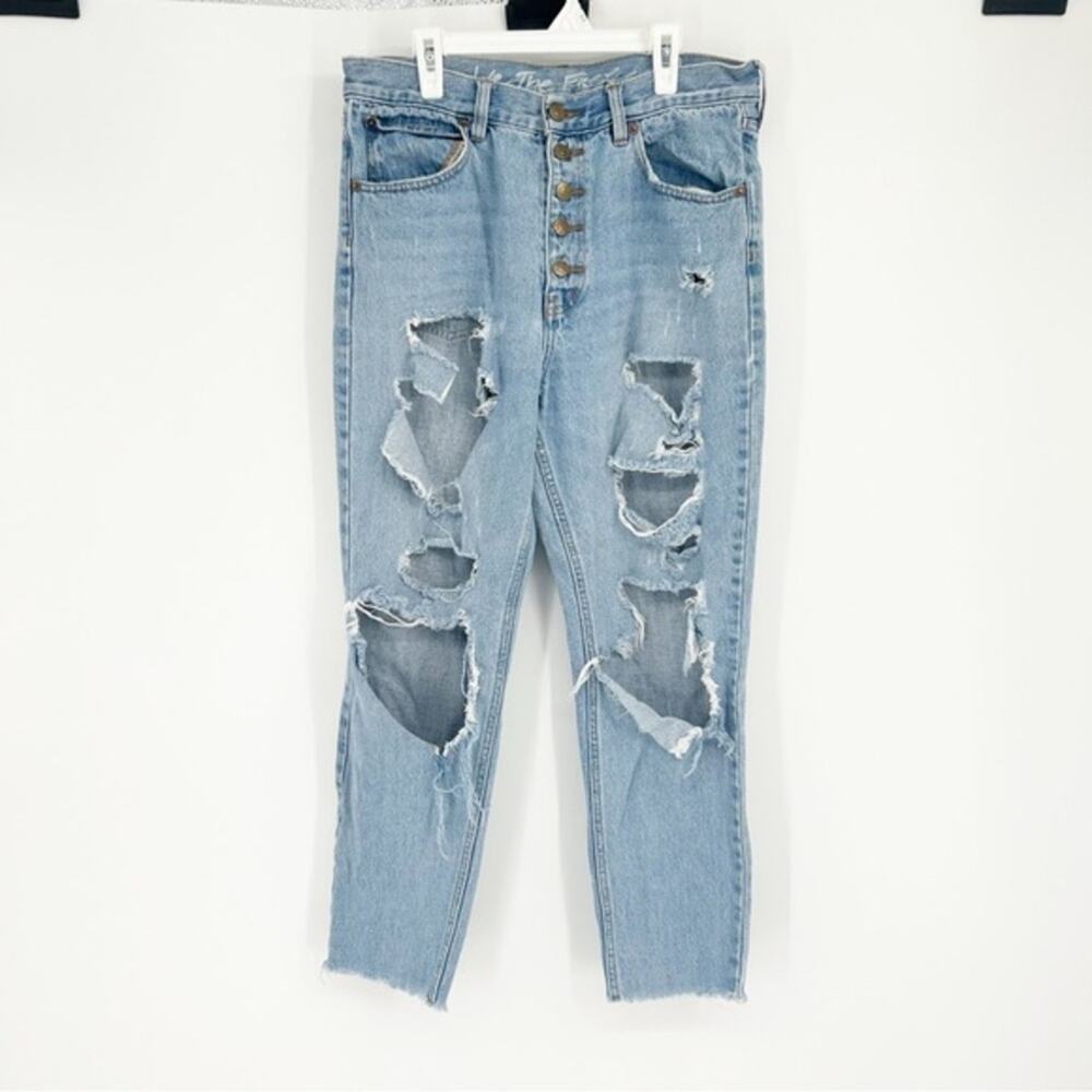 We the Free Super Distressed Button Fly Jeans Size 30
